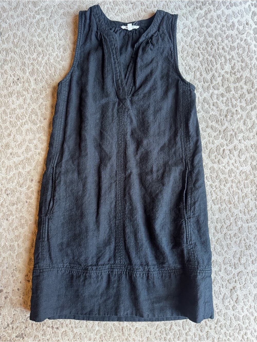 Splendid Linen Cotton Blend Black Mini Shift Dress, size XS - Picture 1 of 6